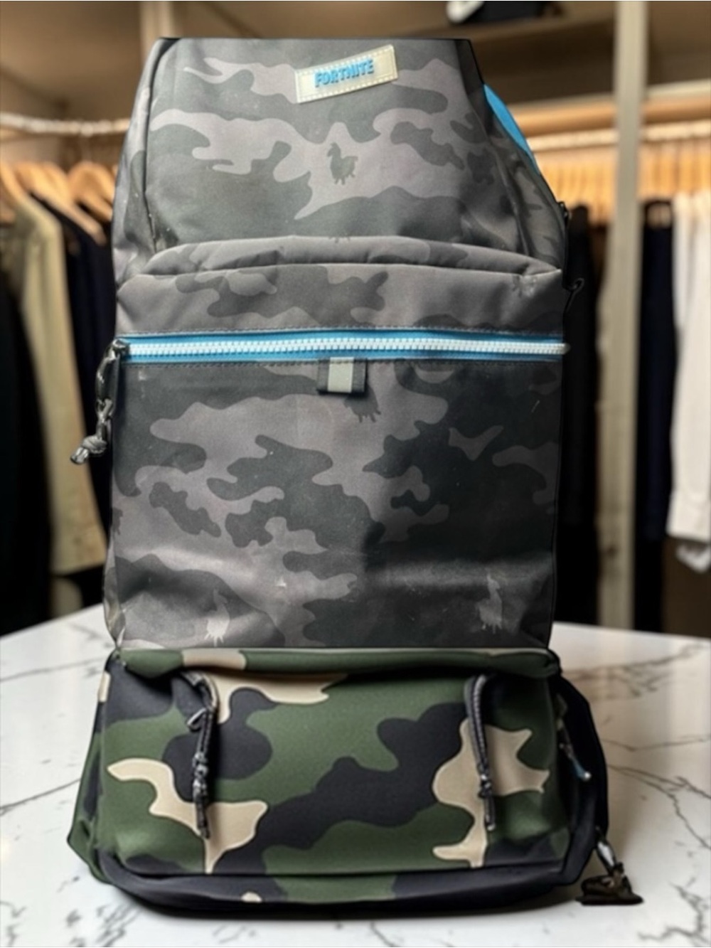 Fortnite Black Camouflage Men's Backpack Fortnite - Trendy Kids’ Y2K Sporty​​​